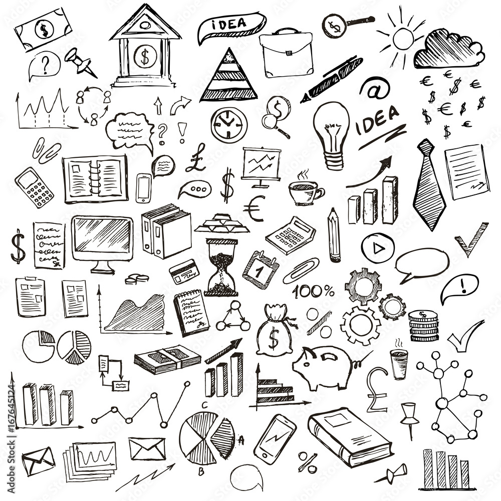 Hand drawn business symbols
Hand drawn business symbols