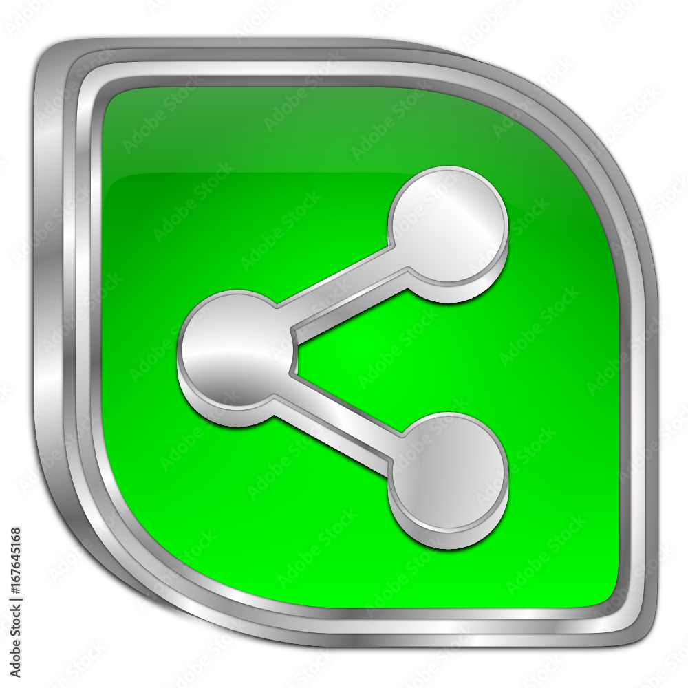 Share Button - 3D illustration Share Button - 3D illustration