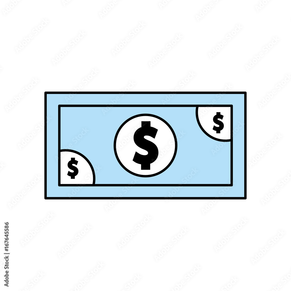 bills dollar isolated icon vector illustration design