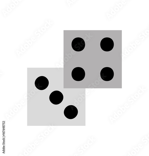 casino dices isolated icon vector illustration design