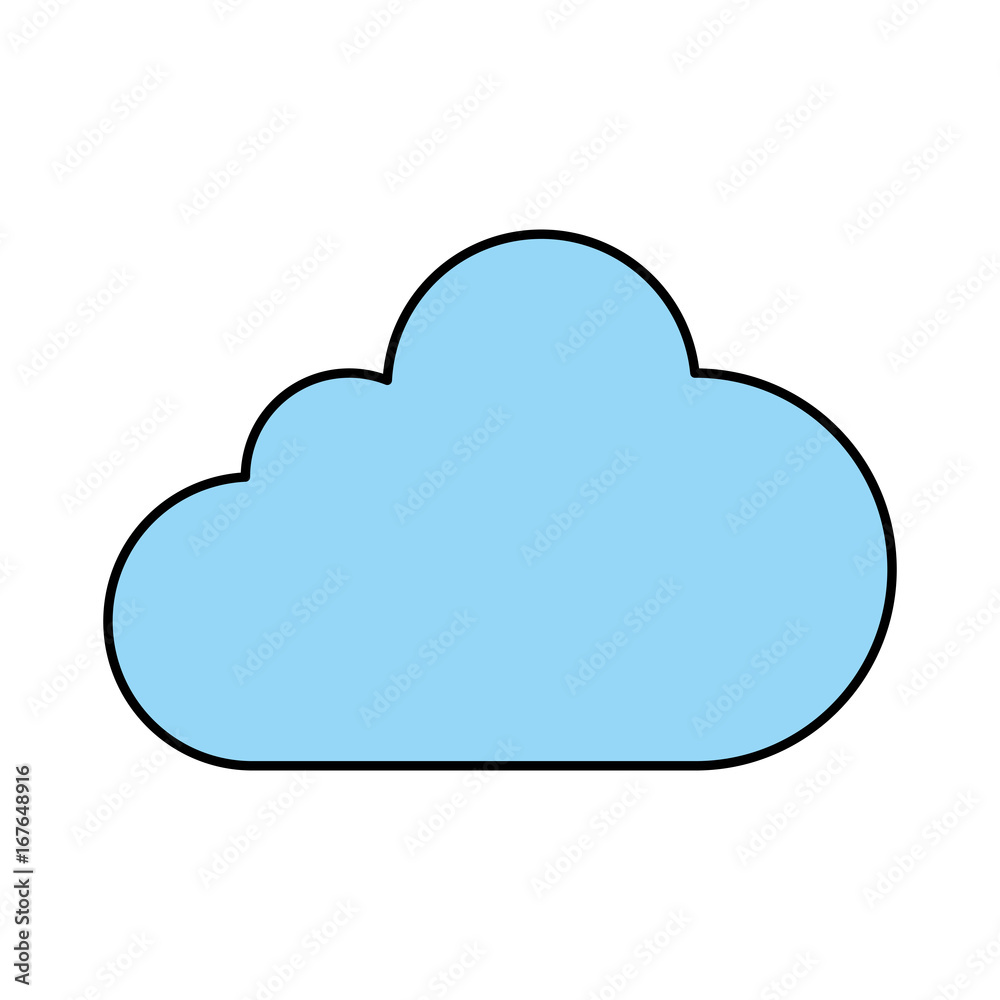 single blue cloud icon image vector illustration design single blue cloud icon image vector illustration design