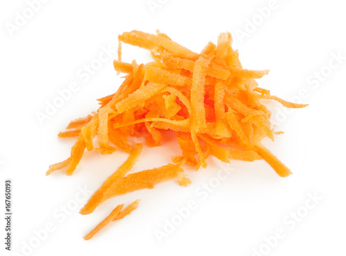 Heap grated carrots photo