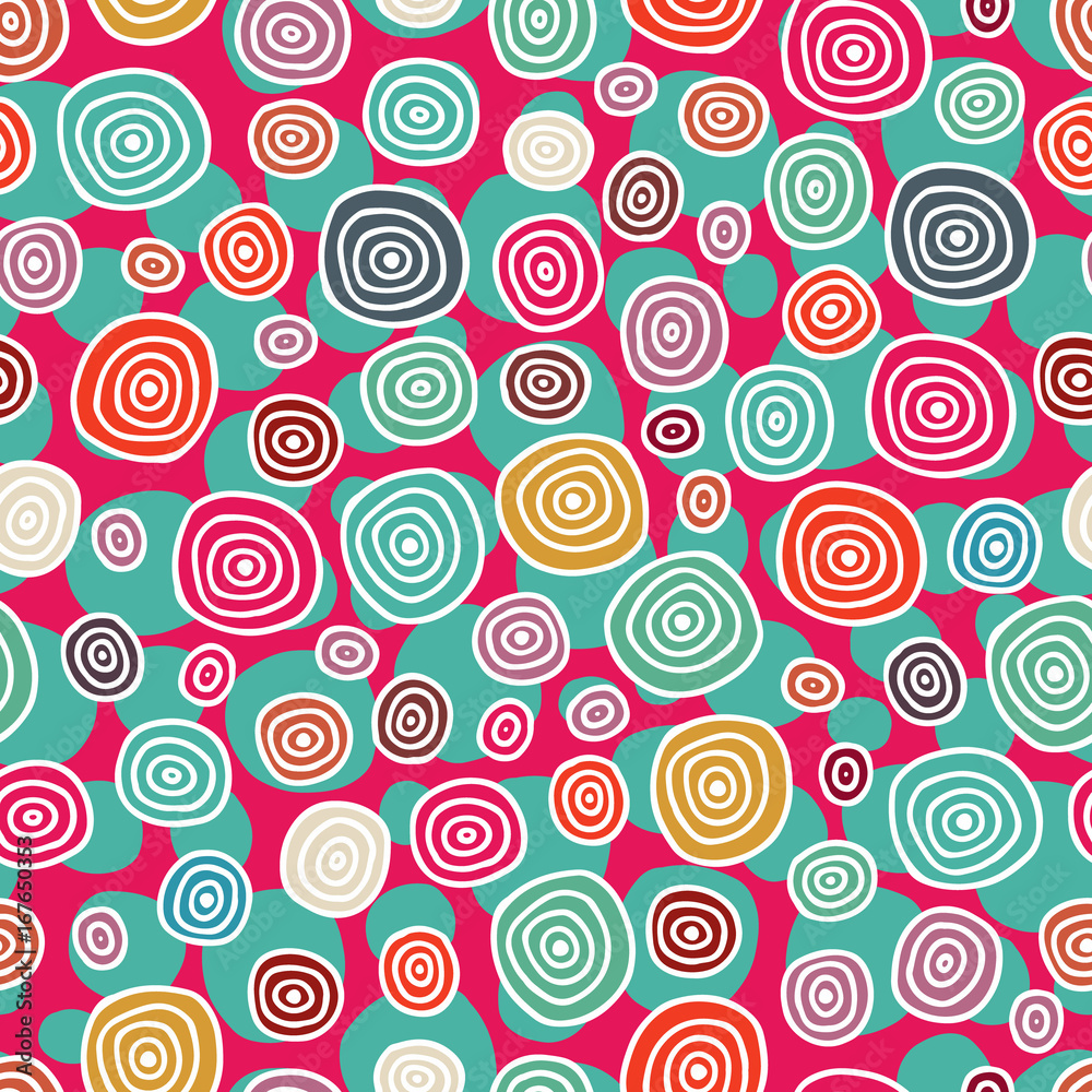 Fototapeta premium doodle background with circles
