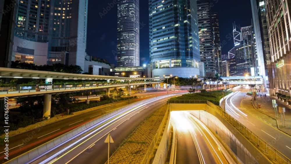 Hong Kong traffic night Hong Kong traffic night