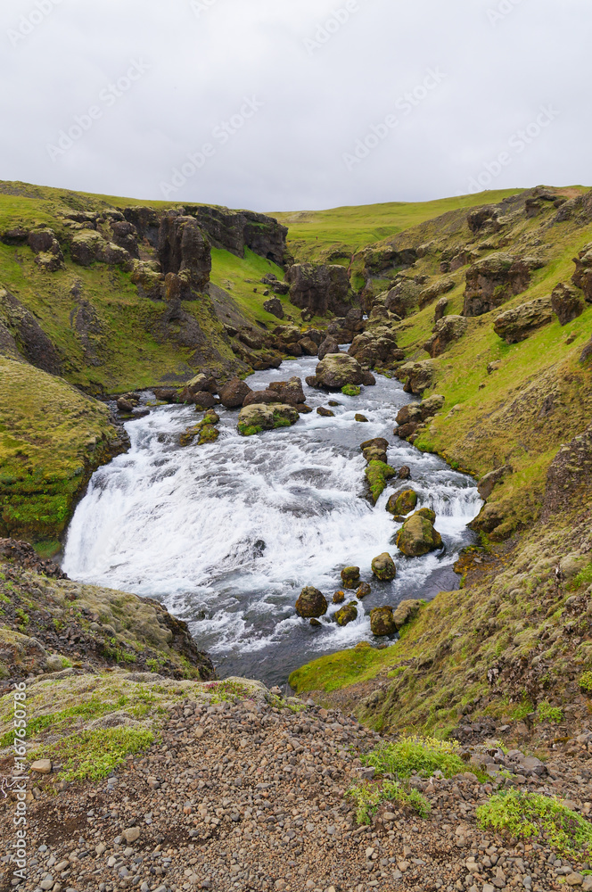 Skogarfoss,majestic waterfall,south of Iceland.