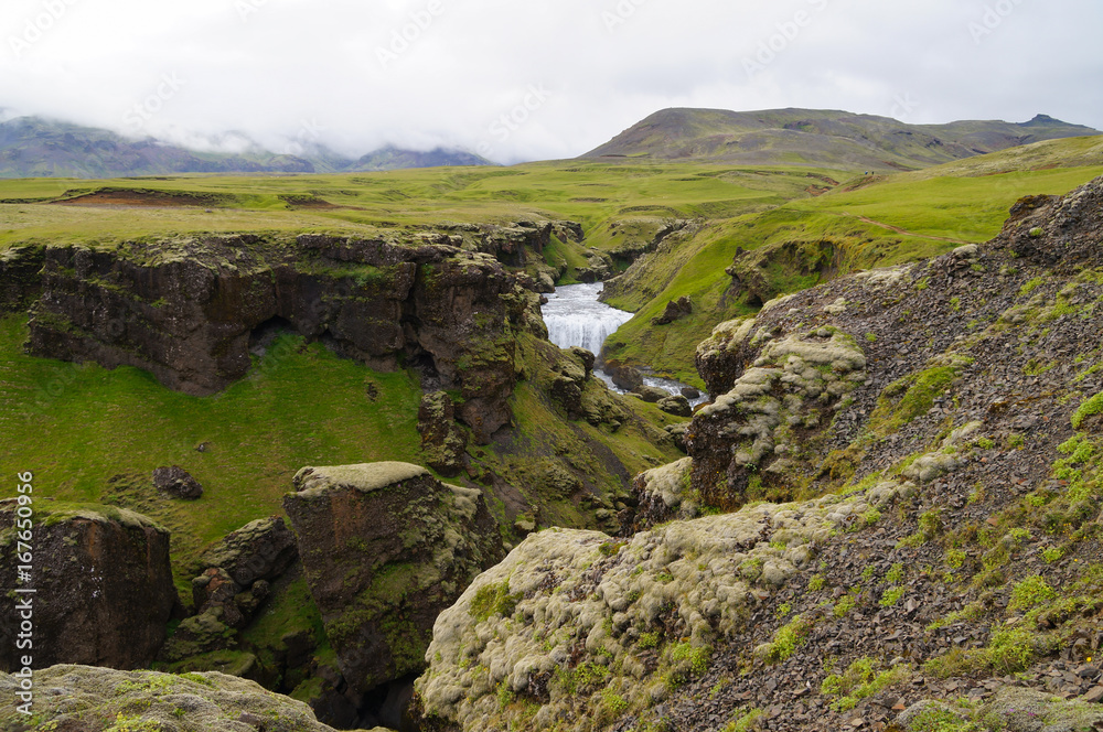 Skogarfoss,majestic waterfall,south of Iceland.