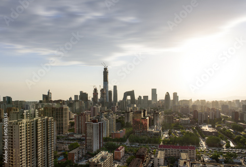 Beijing skyline at sunset