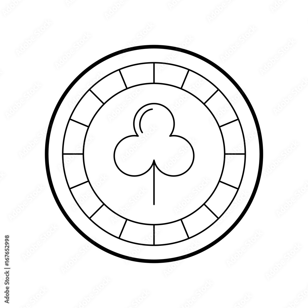 casino chips with clover vector illustration design casino chips with clover vector illustration design