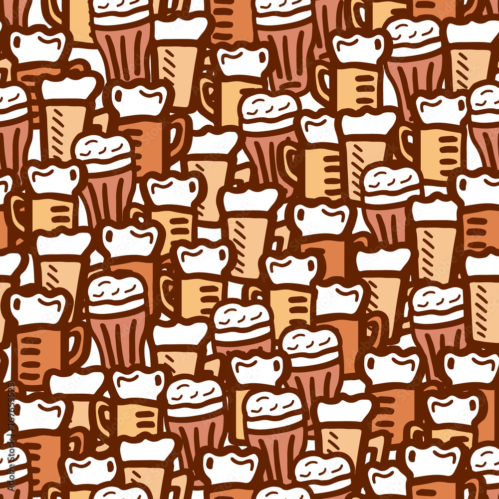 hand drawn beer seamless pattern hand drawn beer seamless pattern