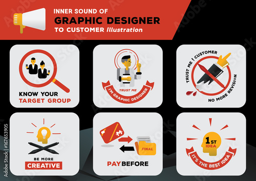 inner sound of graphic designer illustration