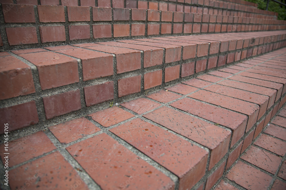 Fototapeta premium Close-Up Isolated View of Brick Steps