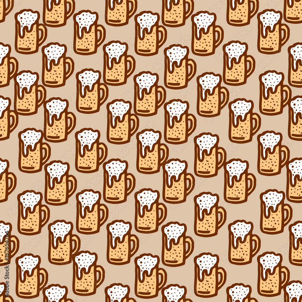 Fototapeta premium seamless pattern on a beer theme