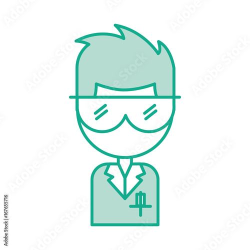Laboratory scientist avatar character vector illustration design