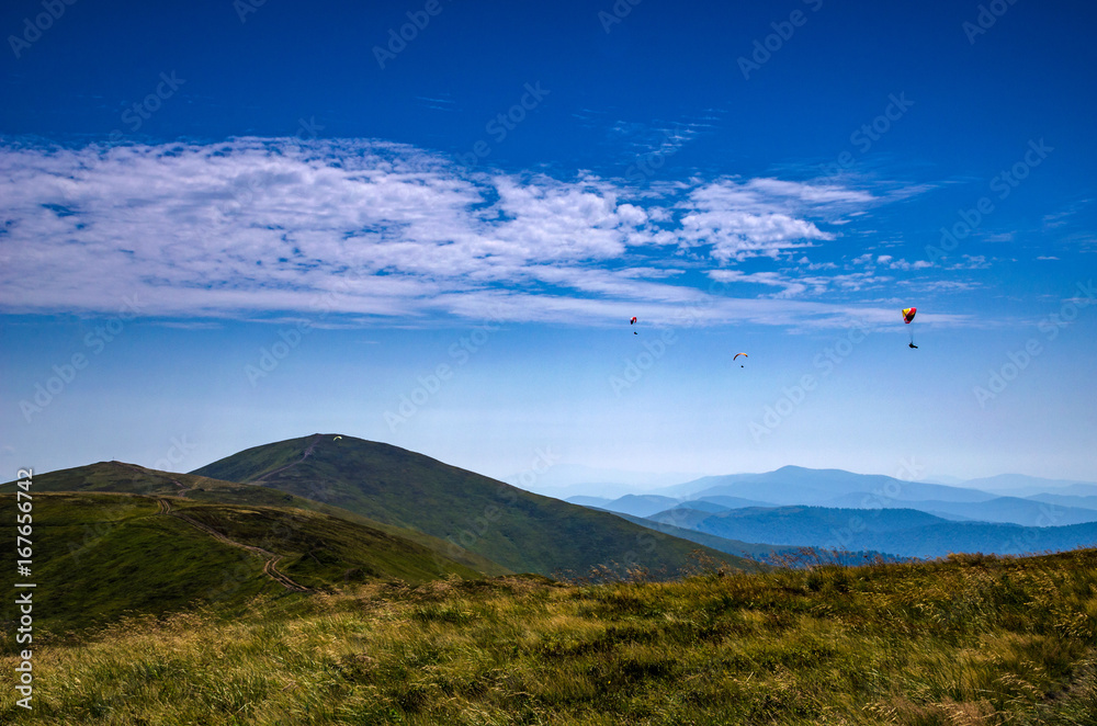 Background landscape with Ukrainian Carpathian Mountains in the Pylypets Background landscape with Ukrainian Carpathian Mountains in the Pylypets