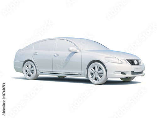 3d Car White Blank Template © Supertrooper