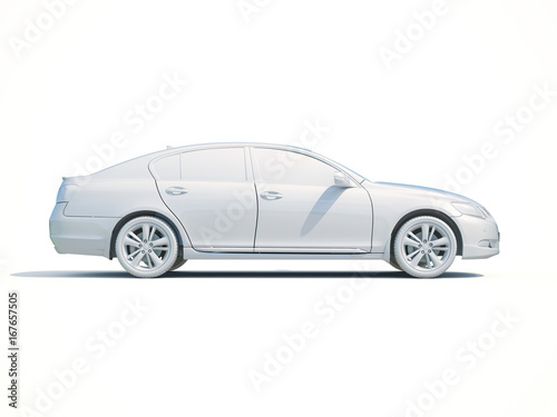 3d Car White Blank Template © Supertrooper