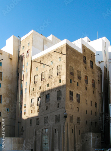 Panorama of Shibam mud skyscrapers, Hadramout Yemen