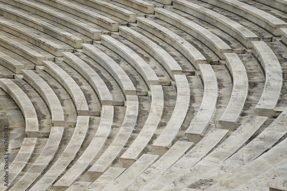 Marble Stairs From Panathenaic Stadium, Athens, Greece Marble Stairs From Panathenaic Stadium, Athens, Greece