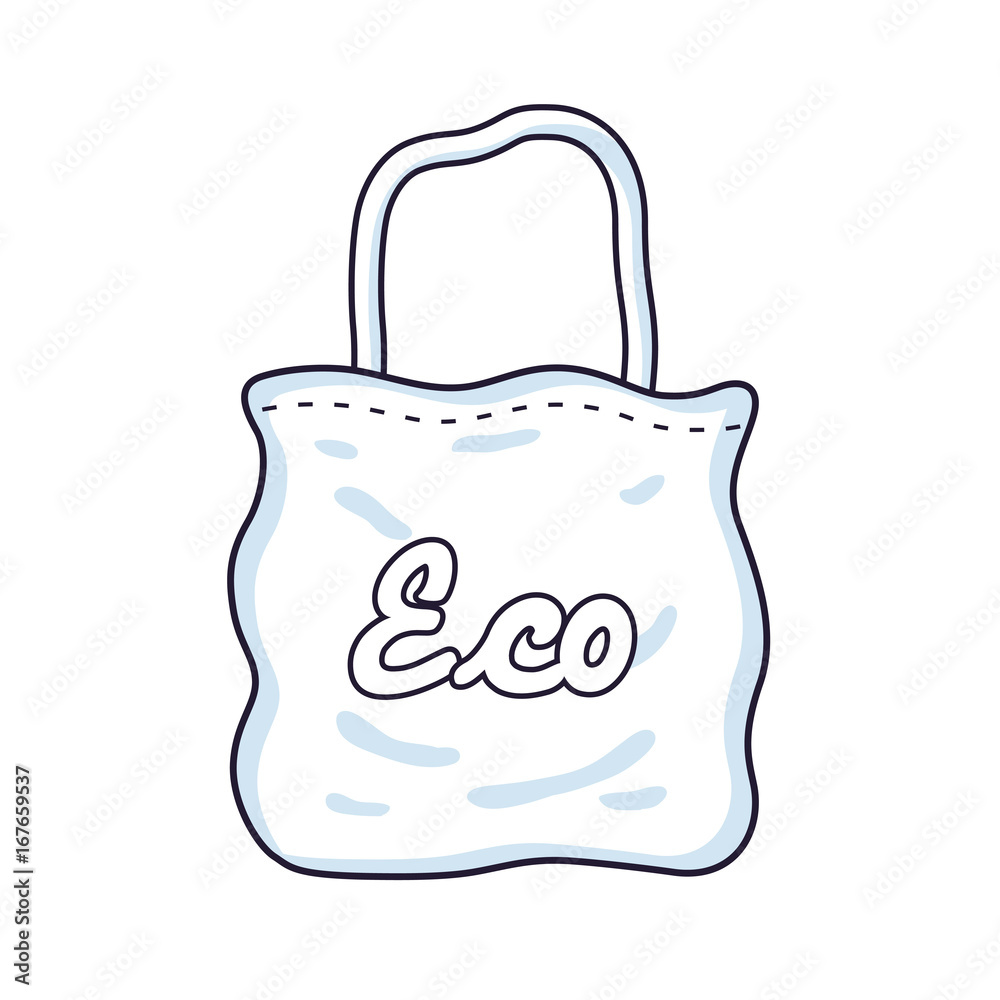 White eco bag isolated