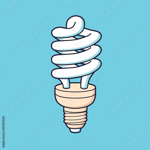 Energy saving lamp vector.