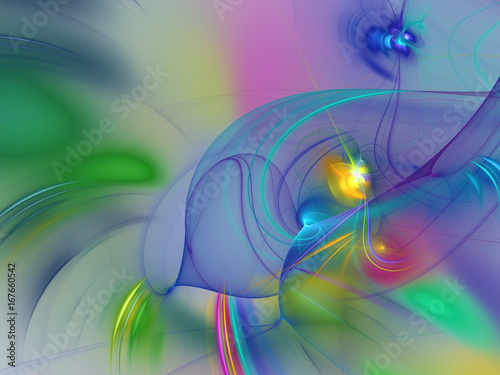 Abstract fractal background 3D rendering