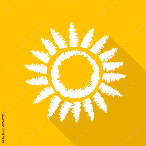 sun solar icon design on orahge background, vector illustration, eps 10 photo