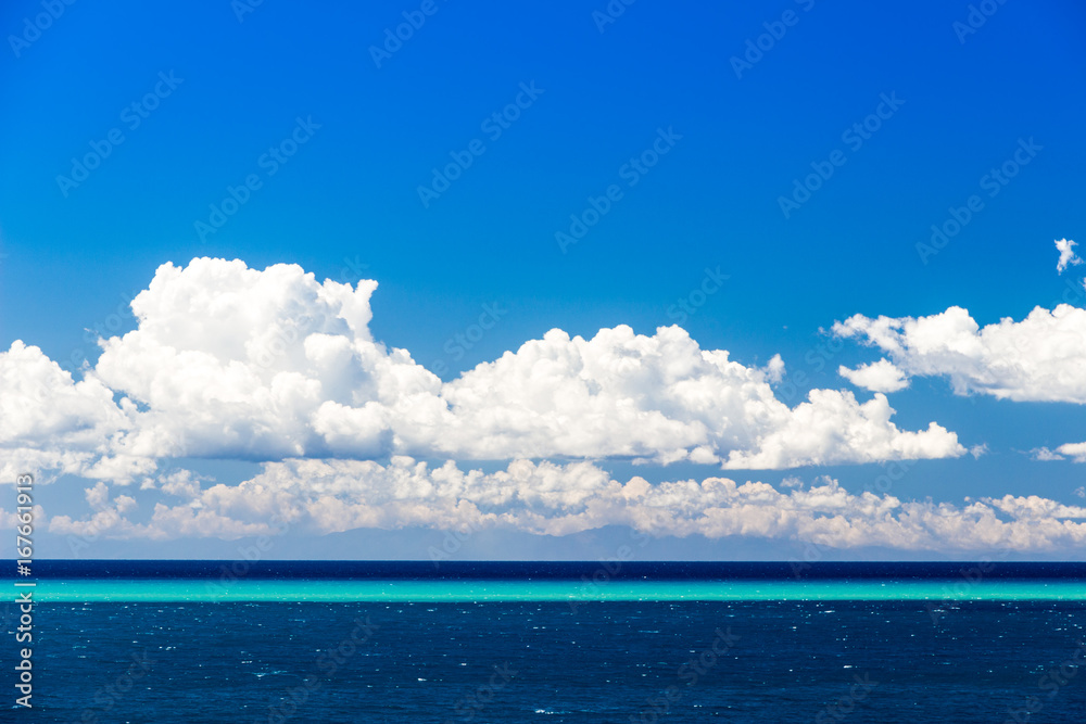 Beautiful sea in a summer day in Italy