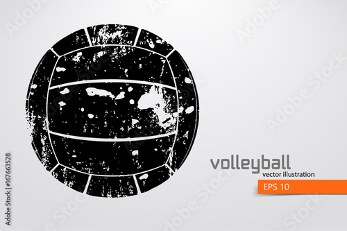 Silhouette of volleyball ball.