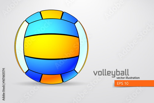 Silhouette of volleyball ball.
