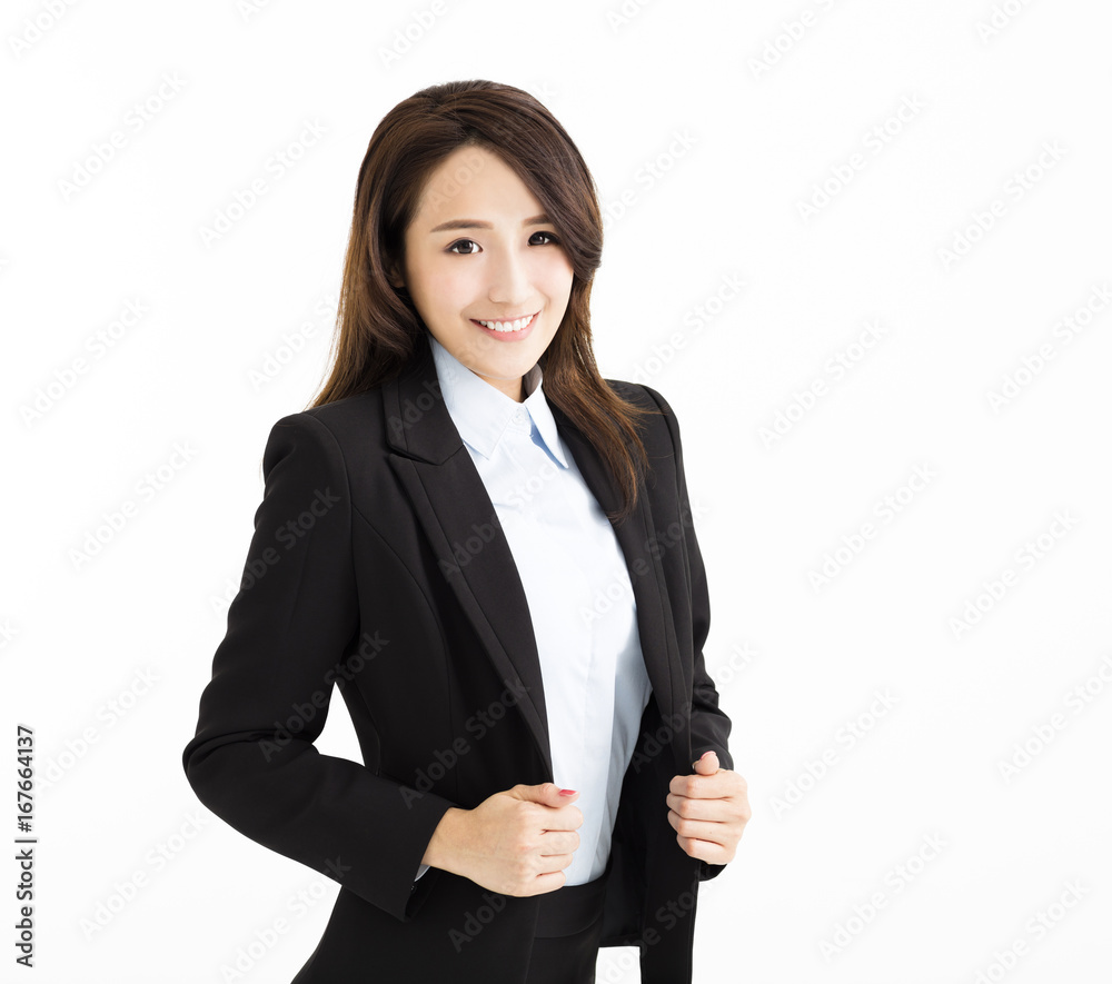 smiling and Confident young business woman. smiling and Confident young business woman.