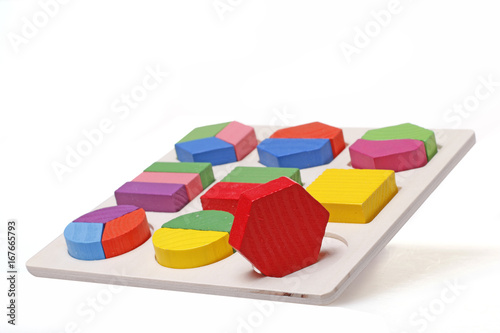 фотографія Hexagon puzzle peg round hole