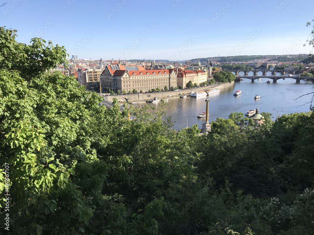 The Vltav river in Prague