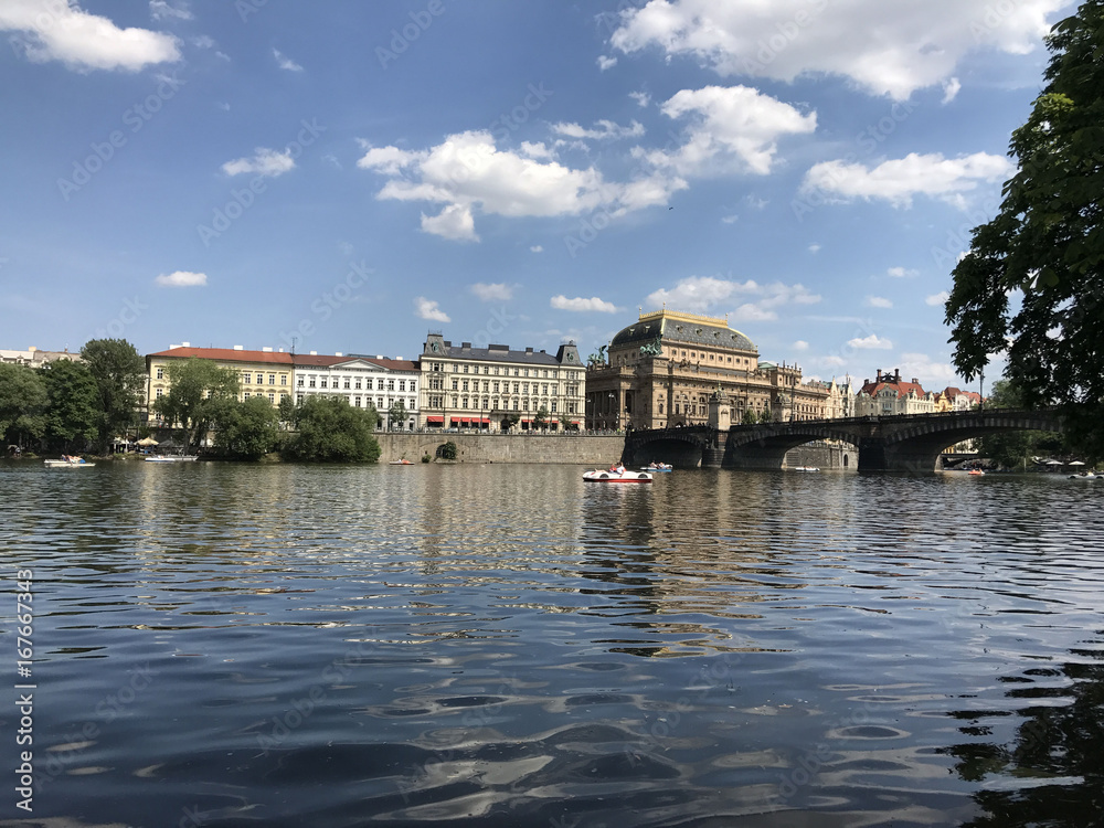 The Vltava river in Prague