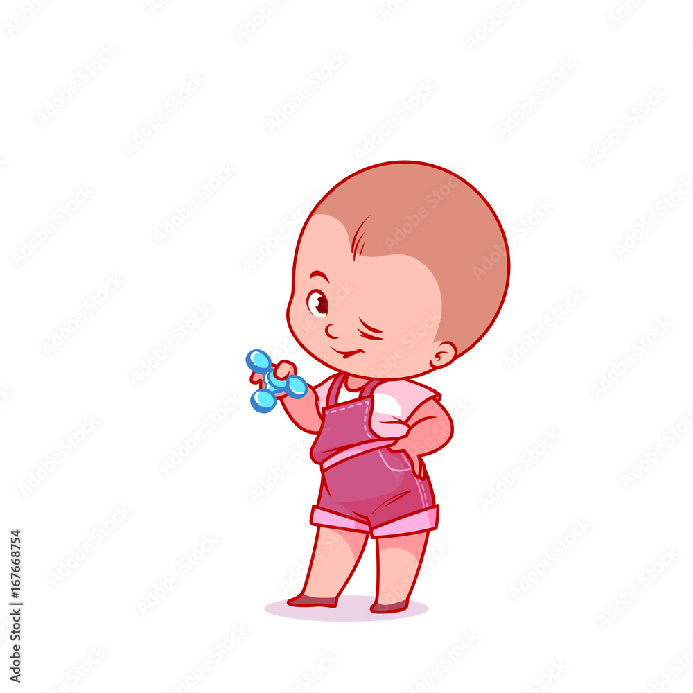 A Very happy little kid with the spinner. A Very happy little kid with the spinner.