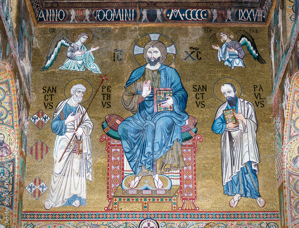 Cristo Pantocratore, mosaico, Palazzo dei Normanni, Palermo