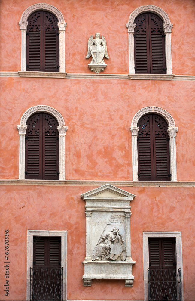 Verona - Casa della Pieta on Piazza dei Signori  the civic and political heart of Verona, Italy
