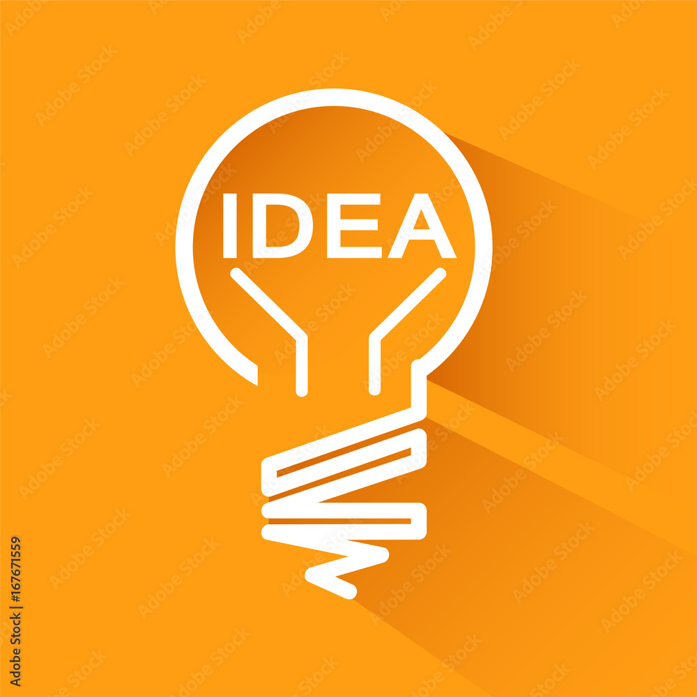 Idea bulbs design over orange background with shadow, vector illustration, eps 10 Idea bulbs design over orange background with shadow, vector illustration, eps 10