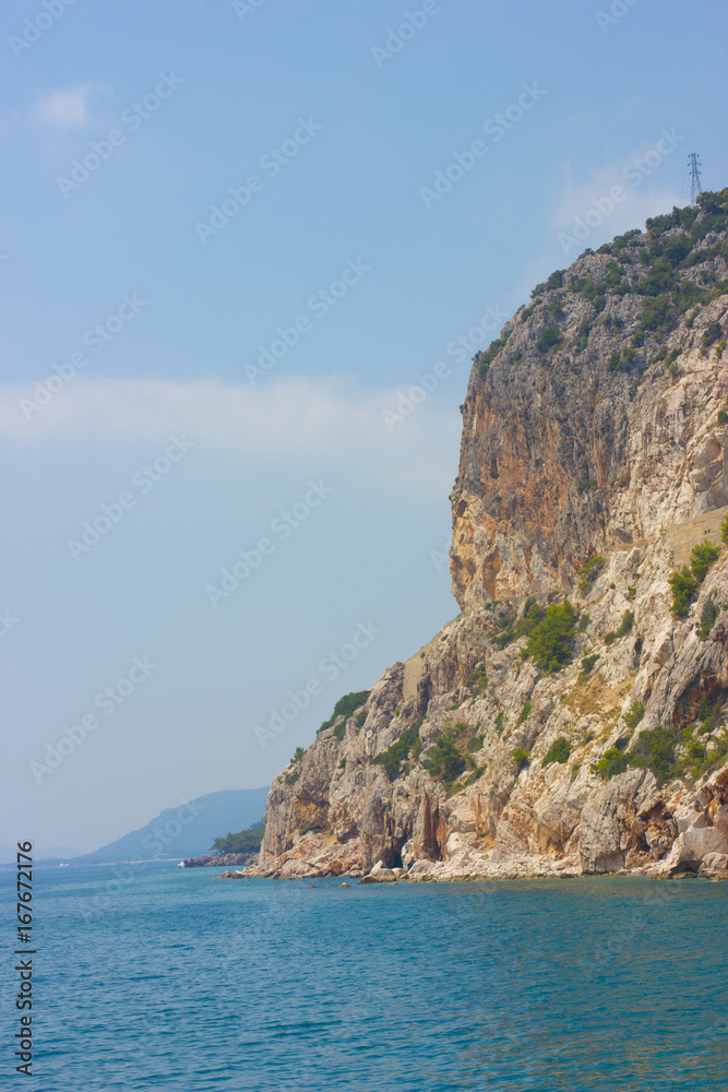 Mediterranean sea landscape in Antalya Turkey