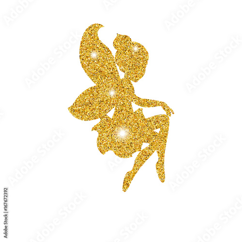 Magical fairy with dust glitters