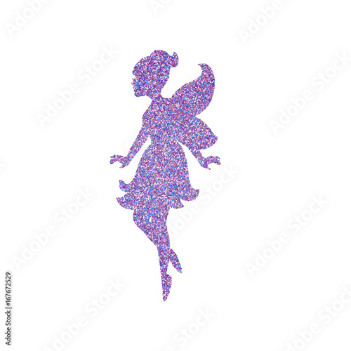 Magical fairy with dust glitters