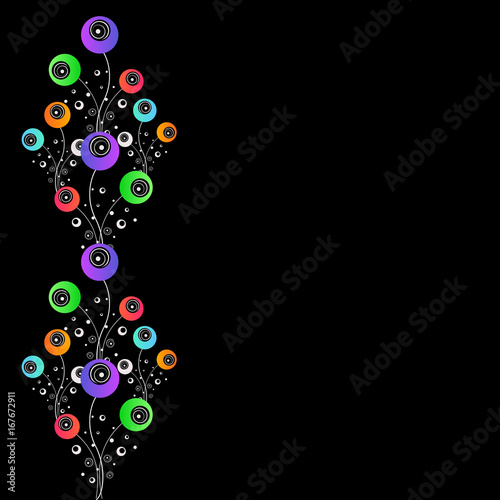 Stylized flowers. Abstract concept design. Vector illustration