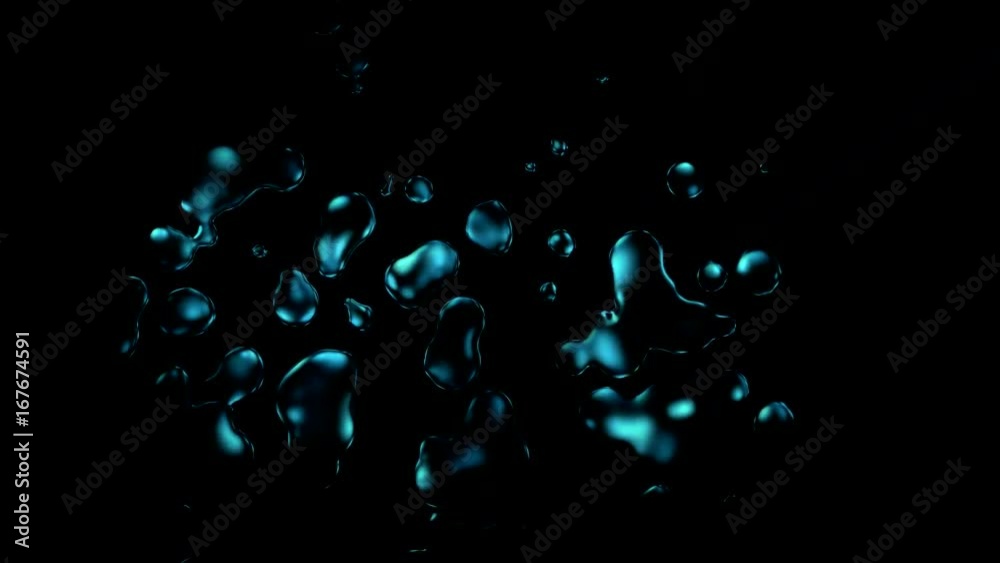 Liquid Hintergrund Animation - Wassertropfen Spiel Animation mit Lichteffekten