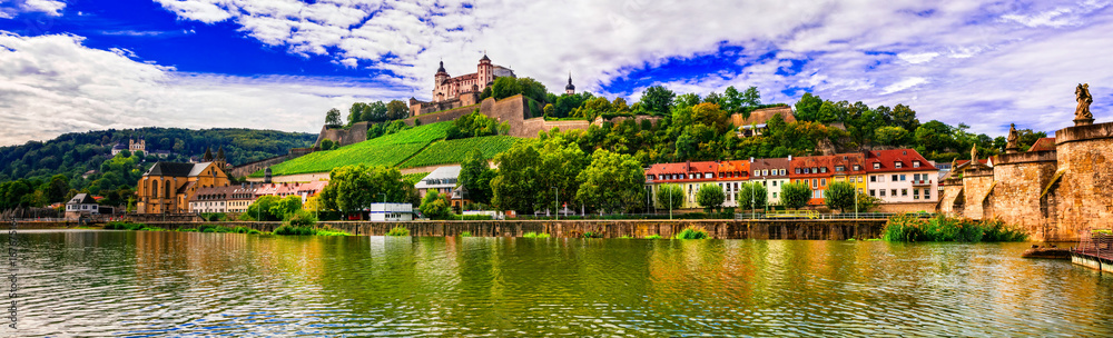 Beautiful towns and places of Germany - picturesque Wurzburg, northen Bavaria