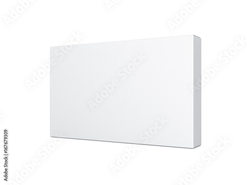 Large White cardboard box packaging Mockup for smart tv set, 3d rendering