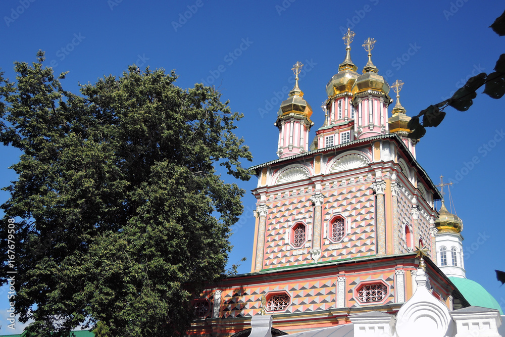 Trinity Sergius Lavra, Sergiyev Posad, Russia. Popular landmark. Color photo.
