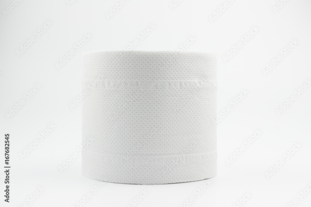 Roll of toilet paper or tissue isolated on white background Roll of toilet paper or tissue isolated on white background