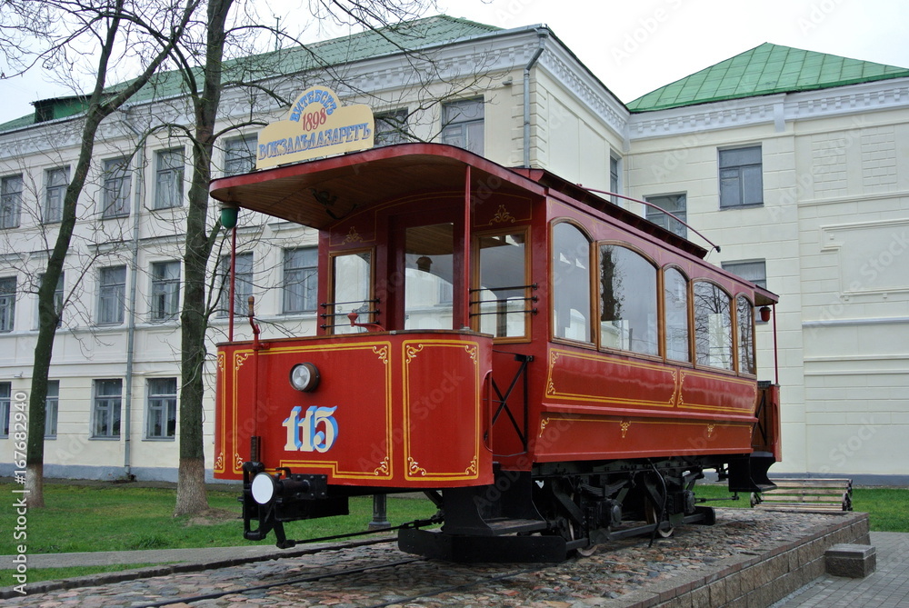 Monument to the first Vitebsk tram in Vitebsk.