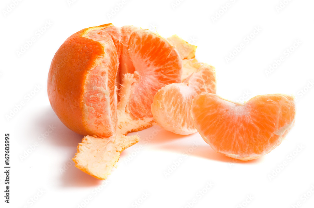 tangerine isolated on white background