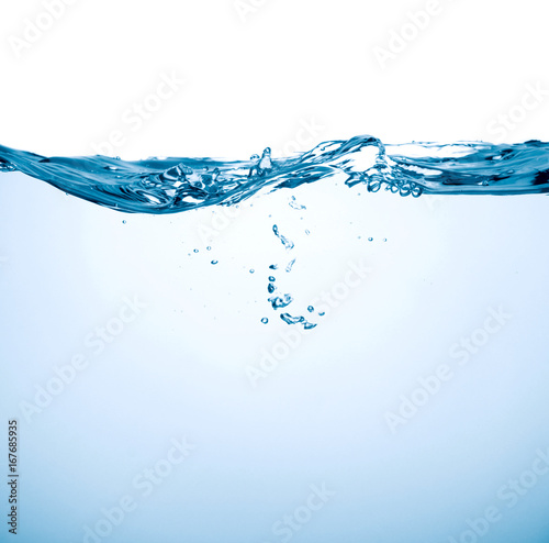 water surface on white background