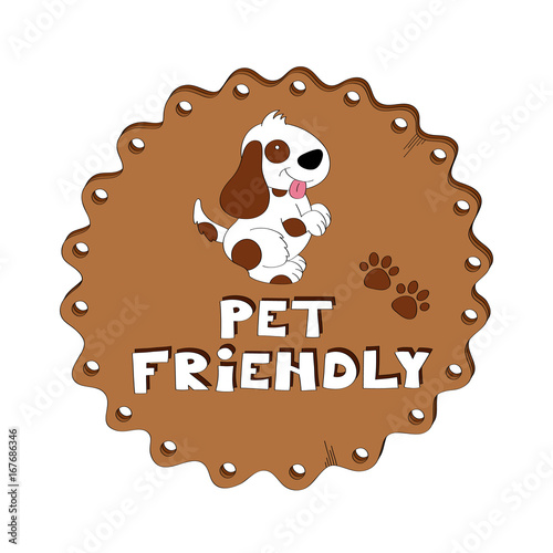 Pet friendly vector badge 